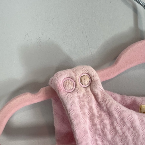 Vintage Love n' Cuddles Pink Baby Jumpsuit with Bear Embroidery 3M Girl - Picture 5 of 6